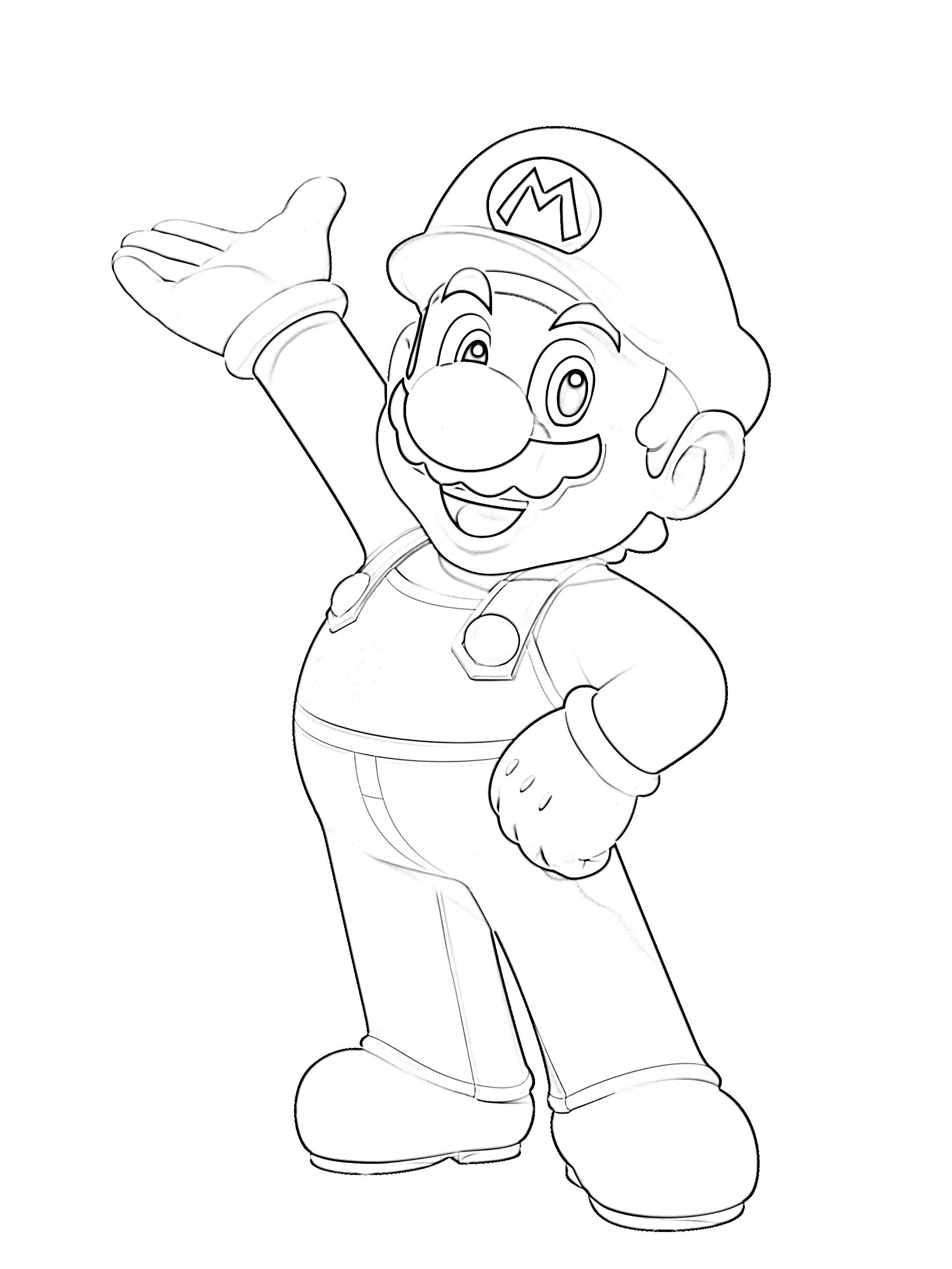 Марио пожарный раскраска