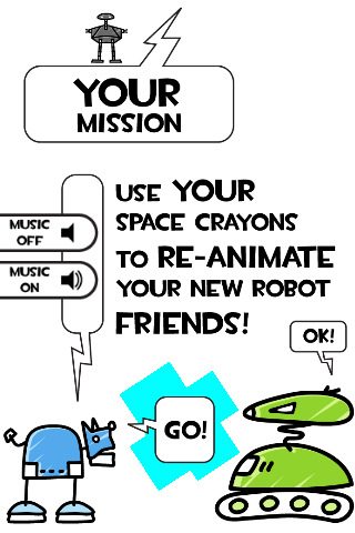 Space Crayons iPhone / iPad / iPod App for Kids
