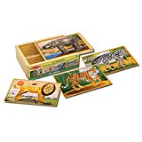 Melissa & Doug Wooden Zoo Jigsaw Puzzles in a Box