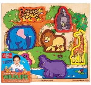 T.S. Shure Chunky World Wildlife Wooden Chunky Puzzle