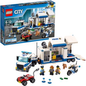 LEGO City Police Mobile Command Center with packaging on white background