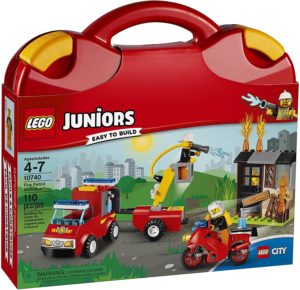 LEGO Juniors Fire Patrol Suitcase packaging on white background