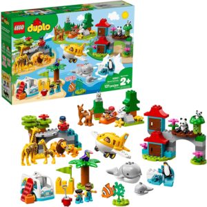 LEGO DUPLO Town World Animals packaging on white background