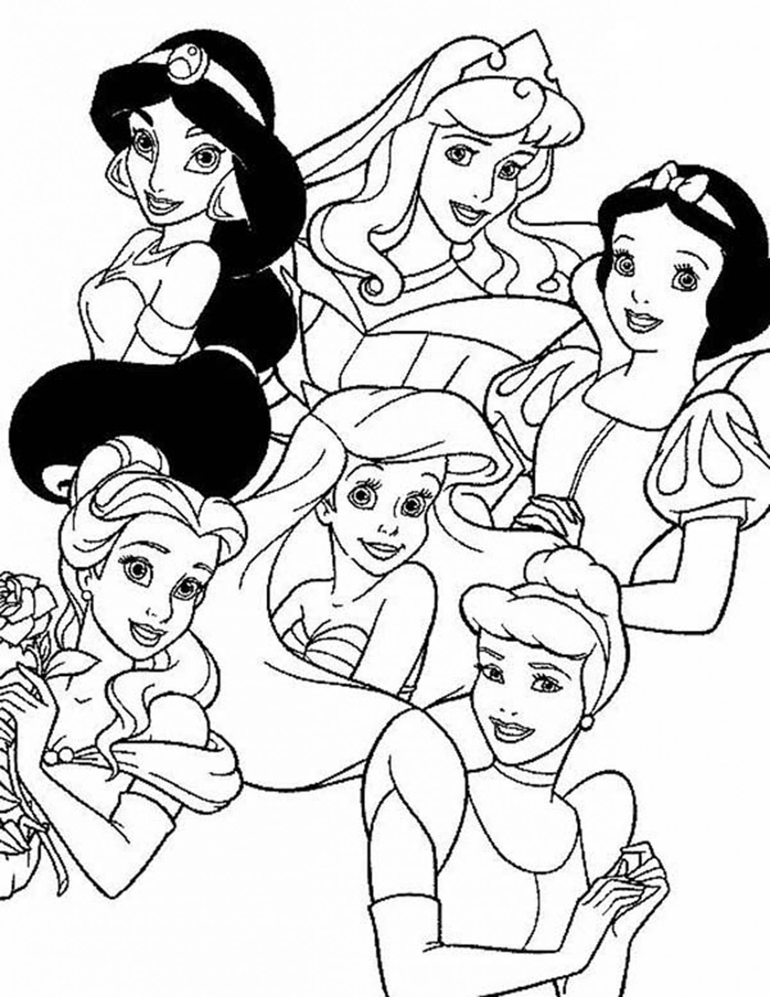 Princess disney coloring pages BestAppsForKids