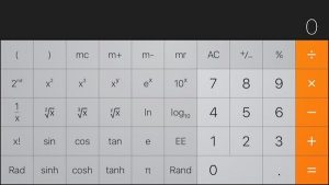 iPhone scientific calculator