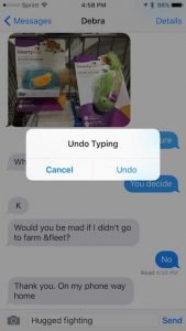 undo typing