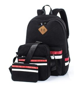 Leaper Casual Lightweight Canvas School Backpack and Laptop Bag
