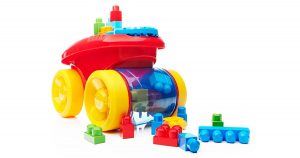 Mega Bloks Block Scooping Wagon Building Set Red