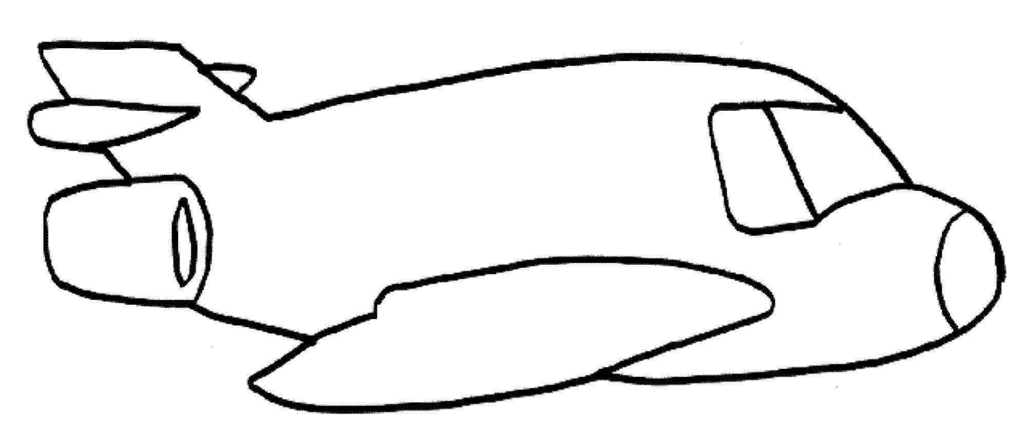 simple airplane coloring pages