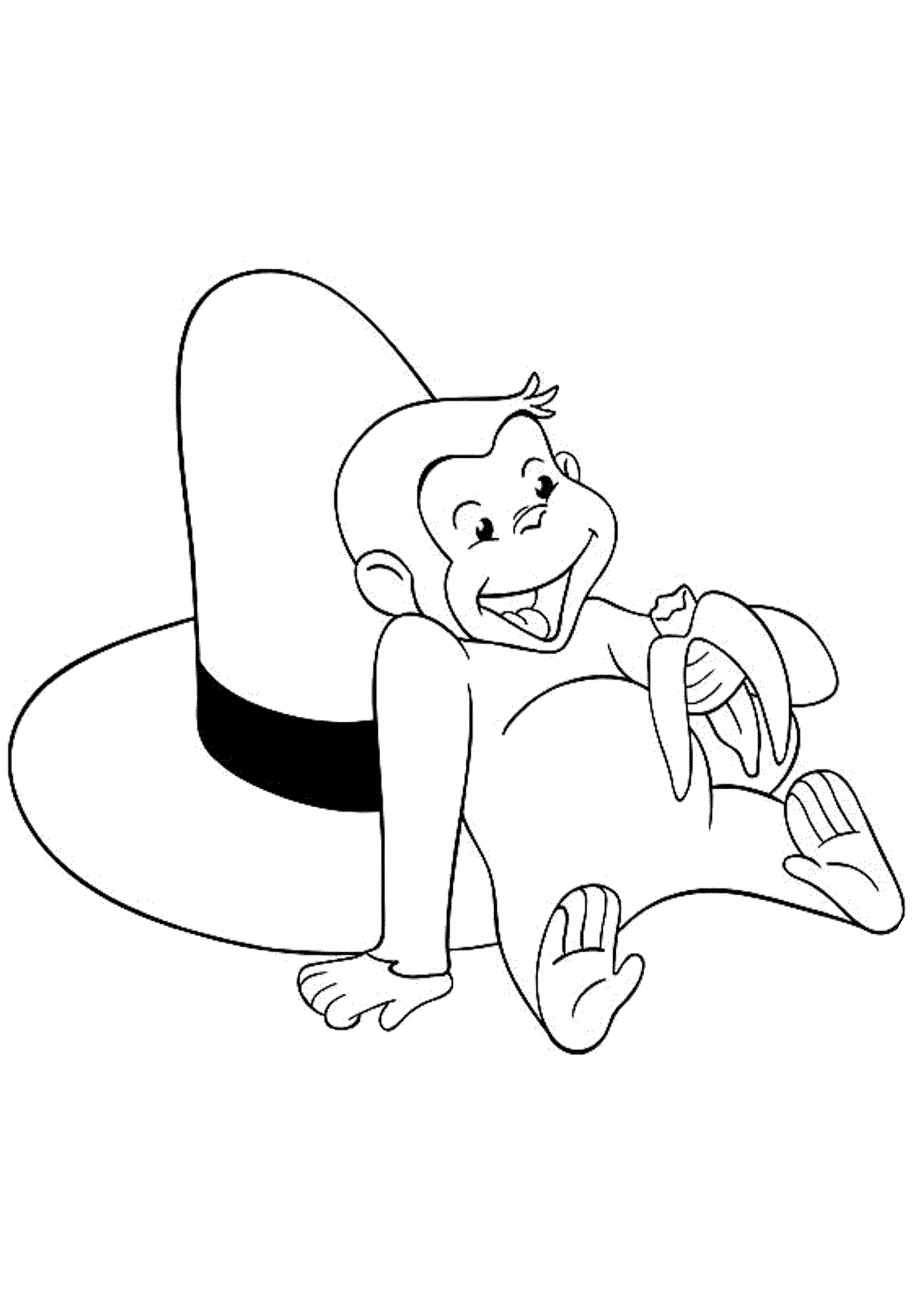 Print Download Curious George Coloring Pages to