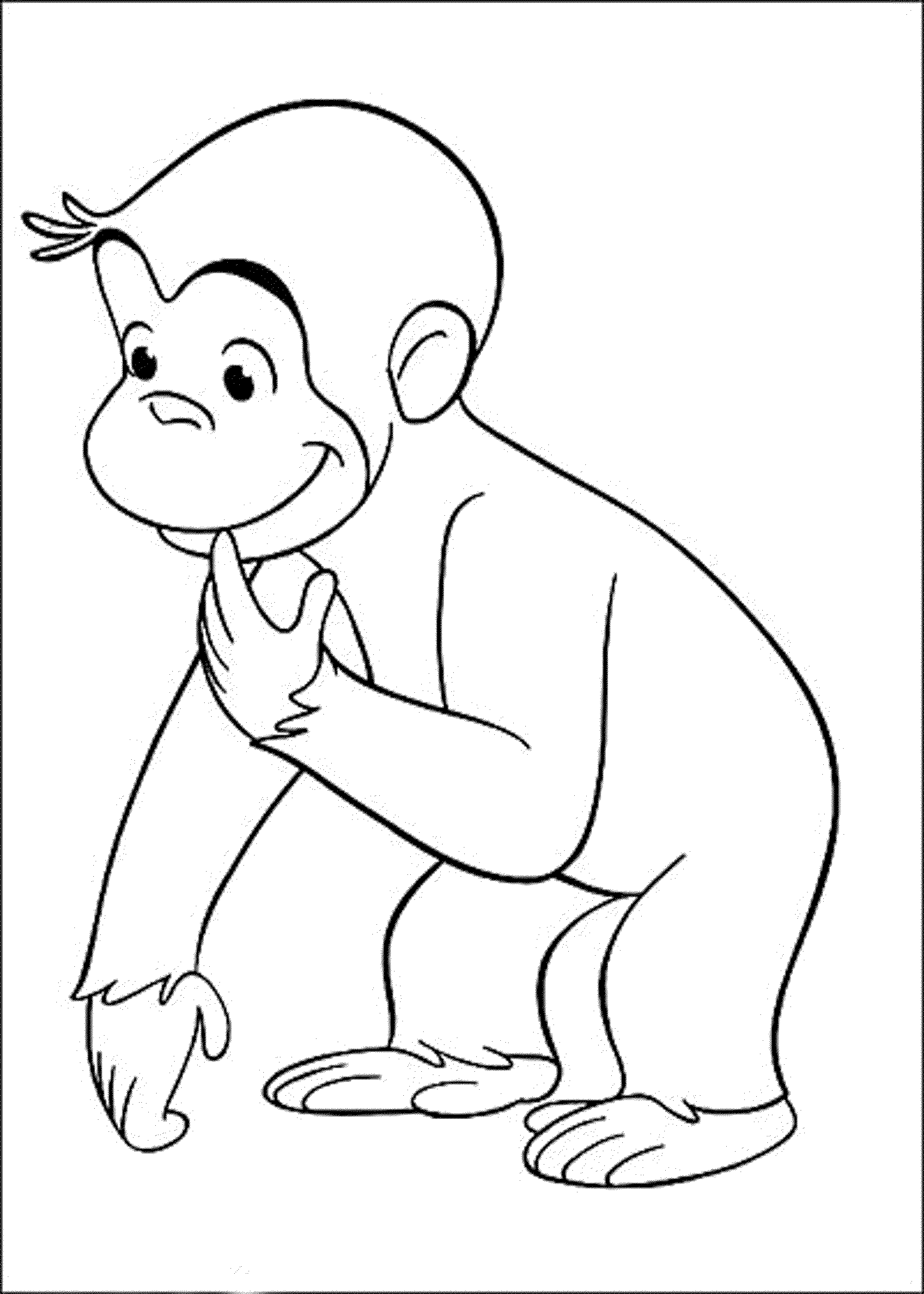 Print Download Curious George Coloring Pages to Stimulate Kids