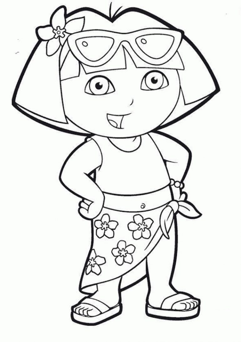 Print & Download - Dora Coloring Pages to Learn New Things