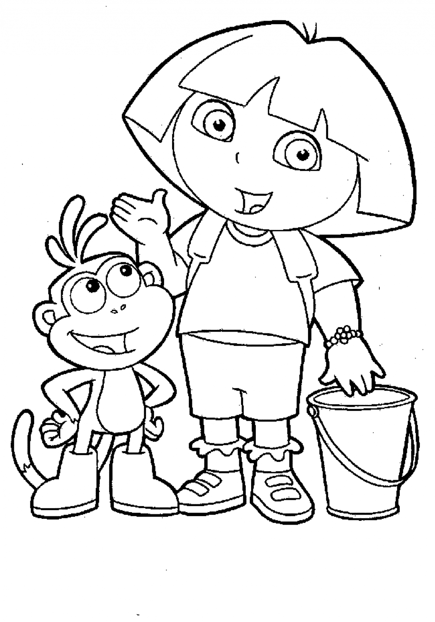 Print & Download - Dora Coloring Pages to Learn New Things