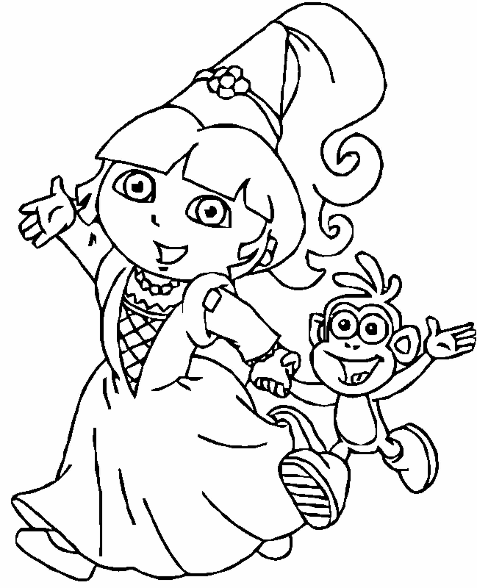 dora-princess-coloring-pages | | BestAppsForKids.com