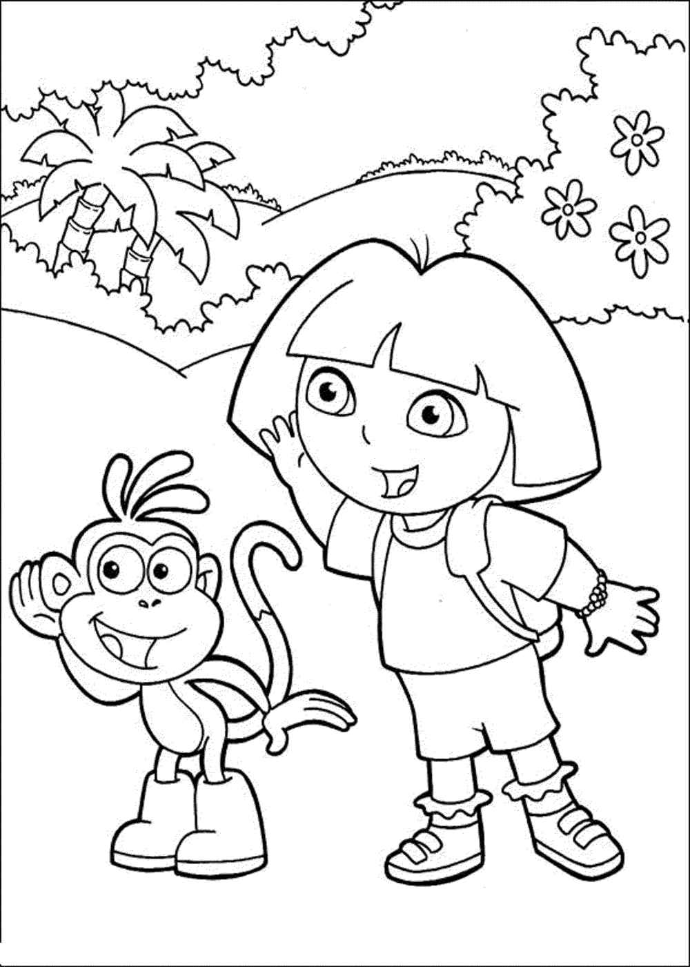 Nick Jr Coloring Book Dora The Explorer