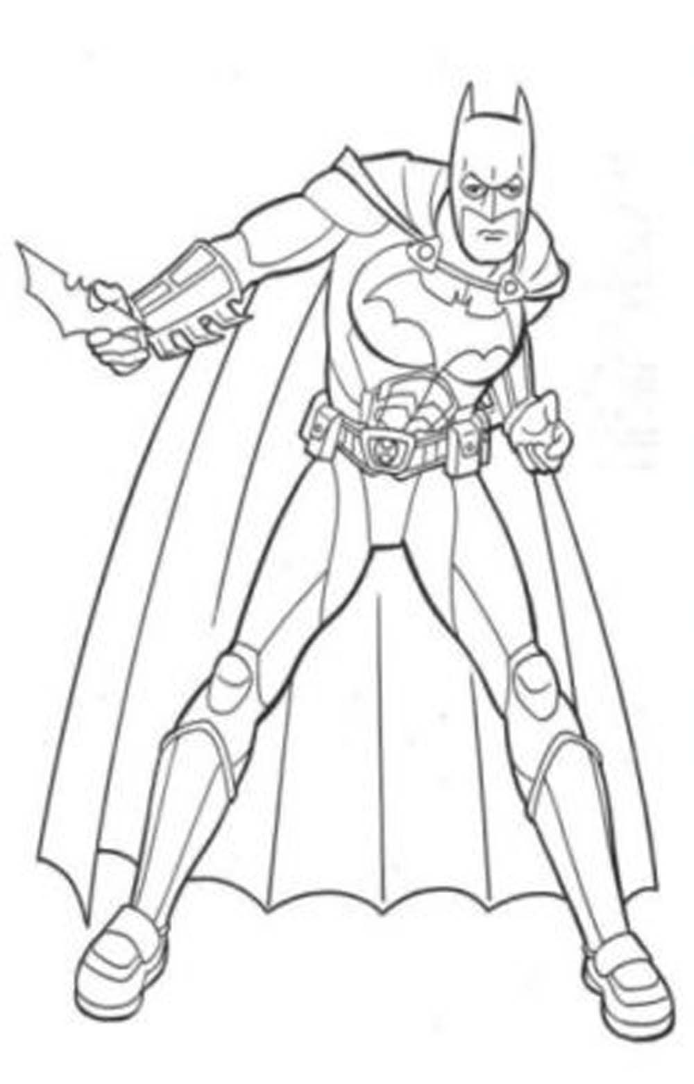 Print Download Batman Coloring Pages for Your Children