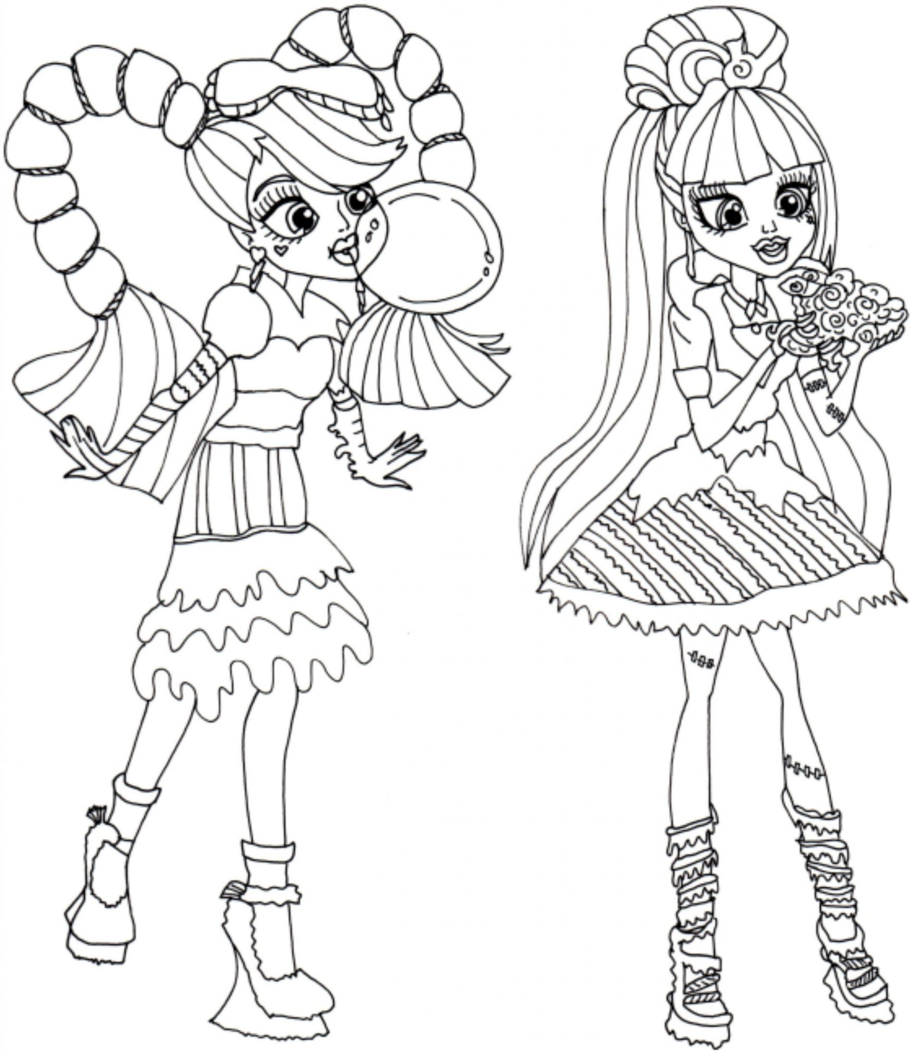 Print Download Monster High Coloring Pages Printable
