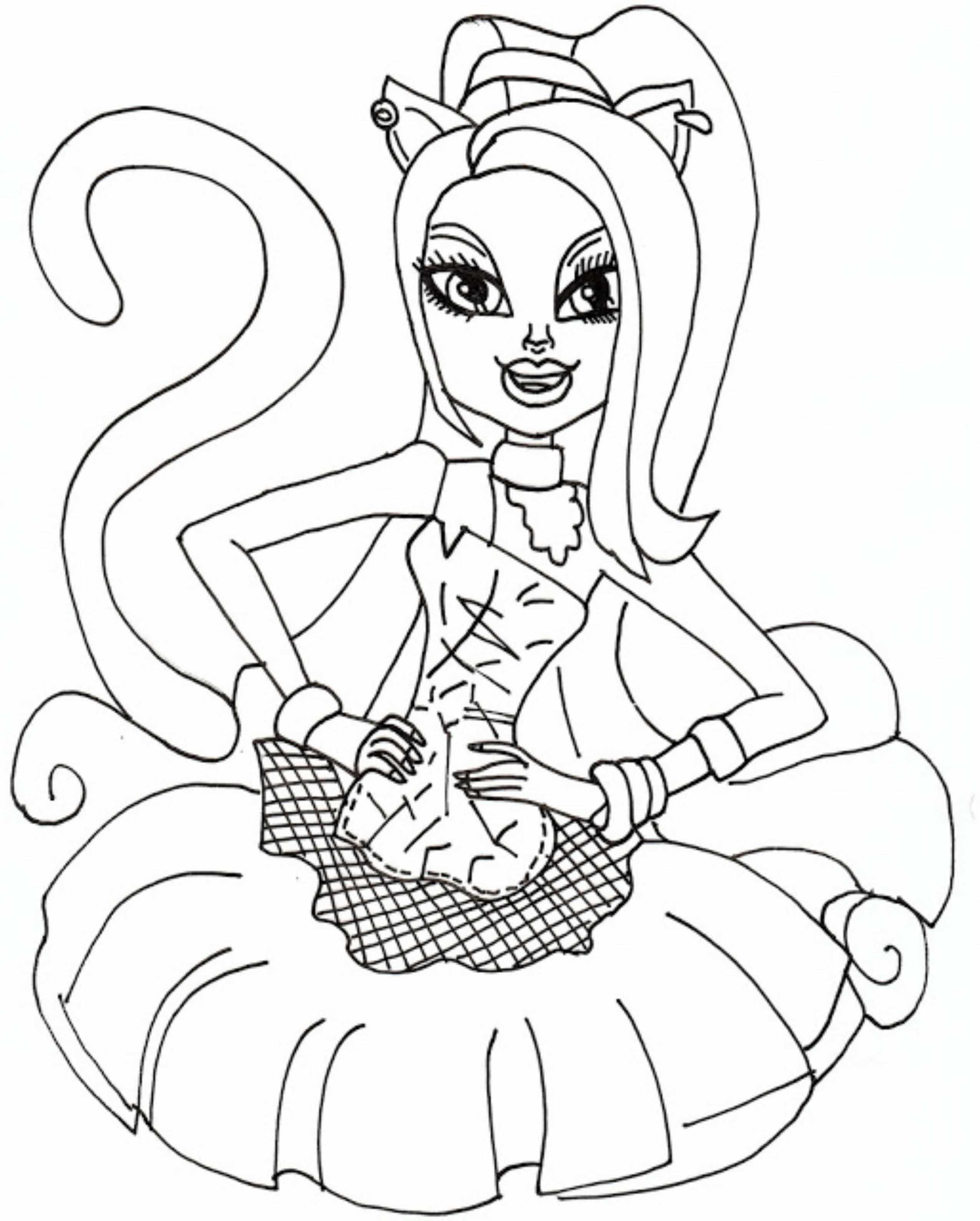 Print Download Monster High Coloring Pages Printable