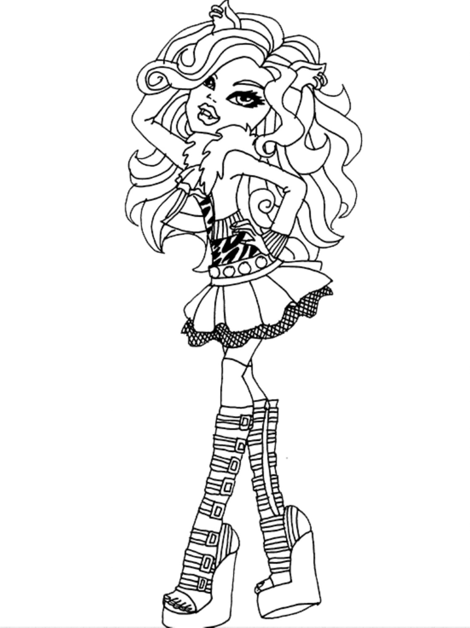 Print Download Monster High Coloring Pages Printable For Your Kids