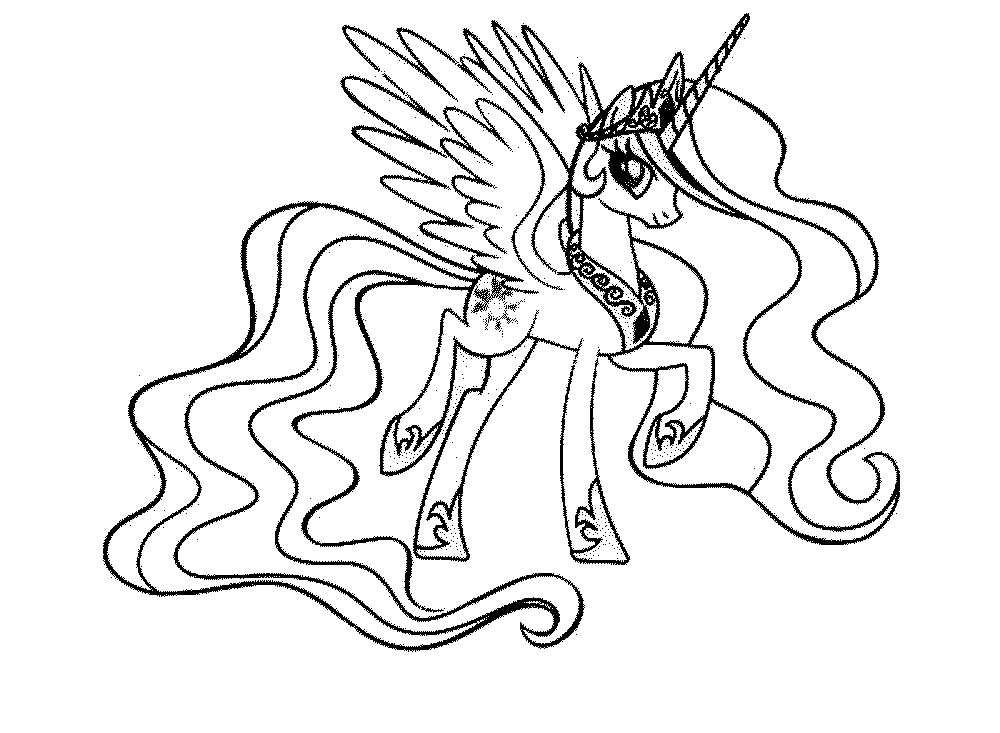 64 My Little Pony Coloring Pages Princess Luna  Free
