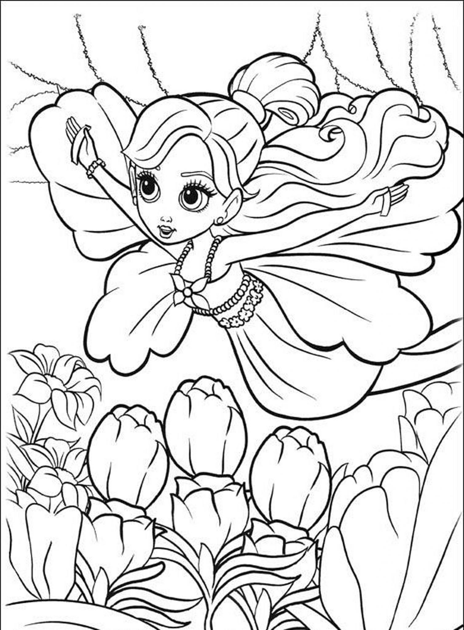 coloring pages of a girl