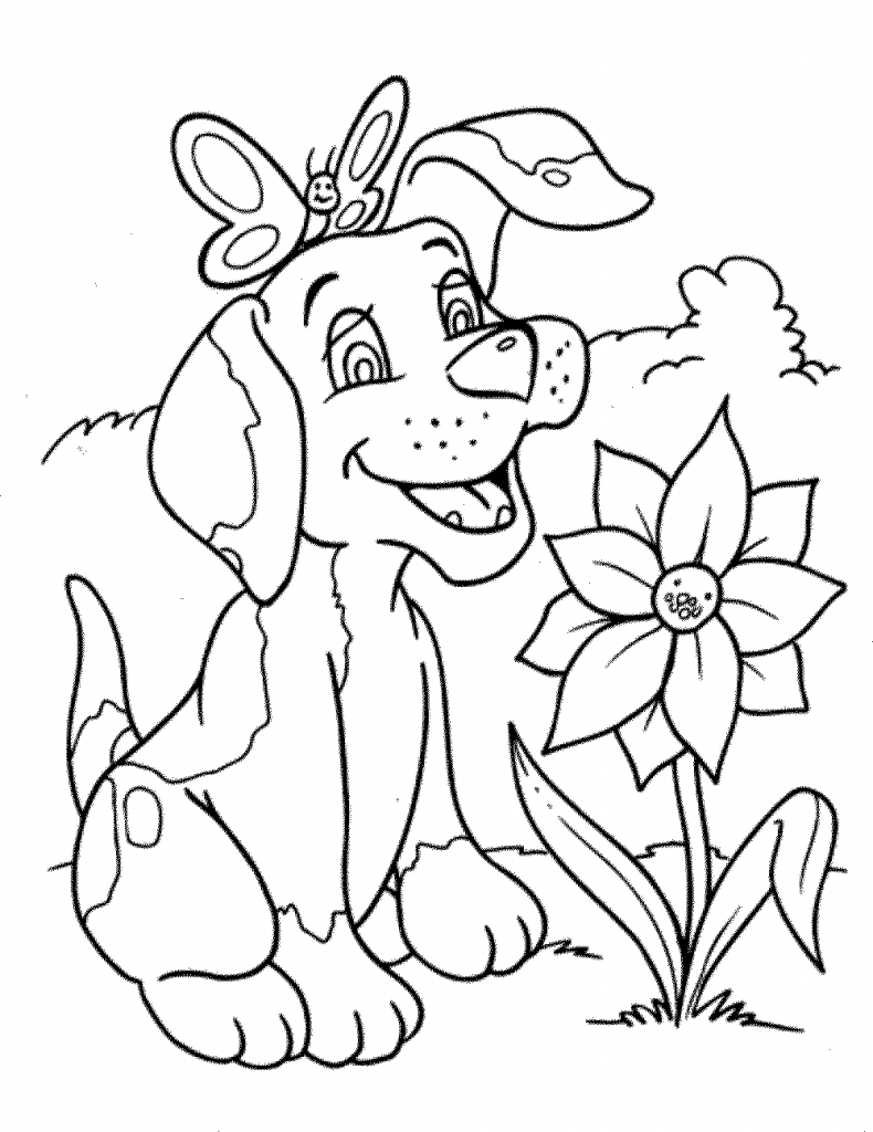 employ dog coloring pages for your childrens creative time