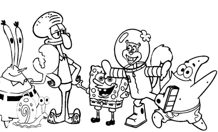 Printable Spongebob Coloring Pages All Character Bestappsforkids Com