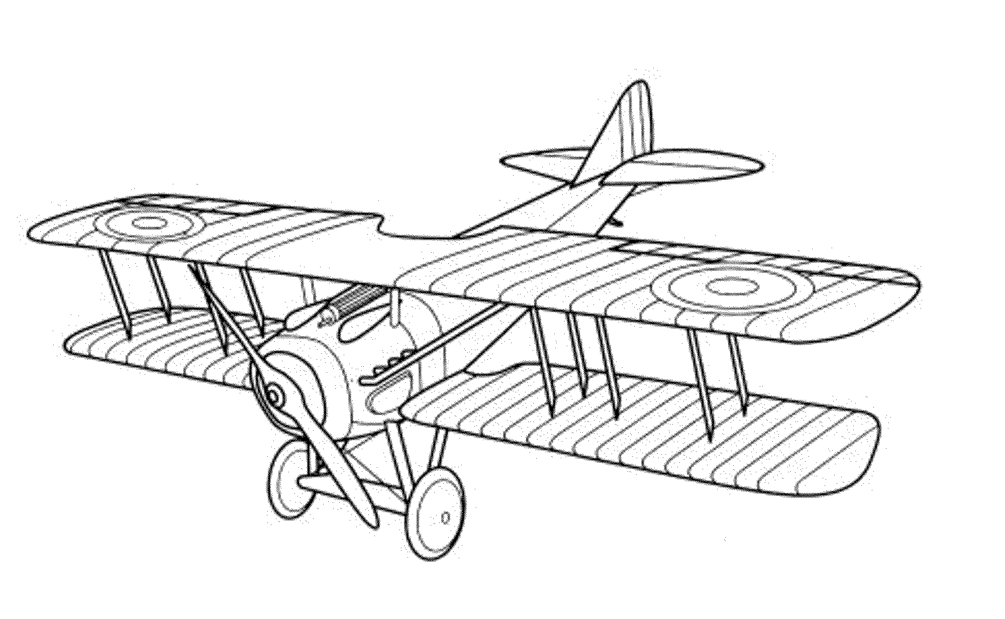 airplane detailed adult coloring page