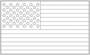 American Flag Coloring Page for the Love of the Country