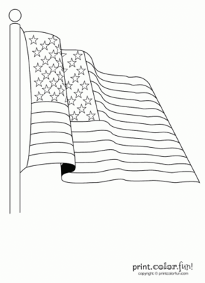 american flag coloring page for the love of the country