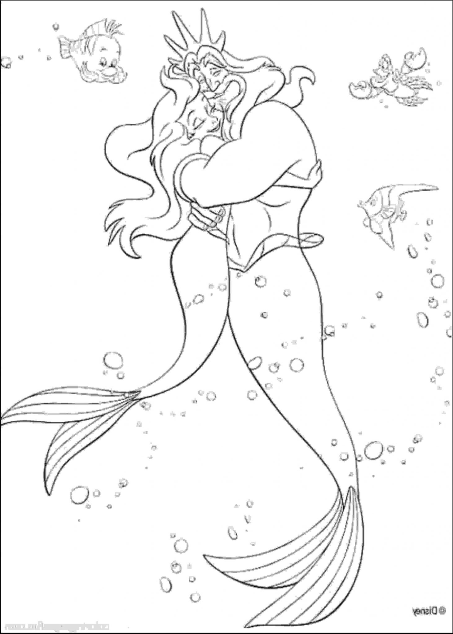 Little Mermaid Coloring Printable