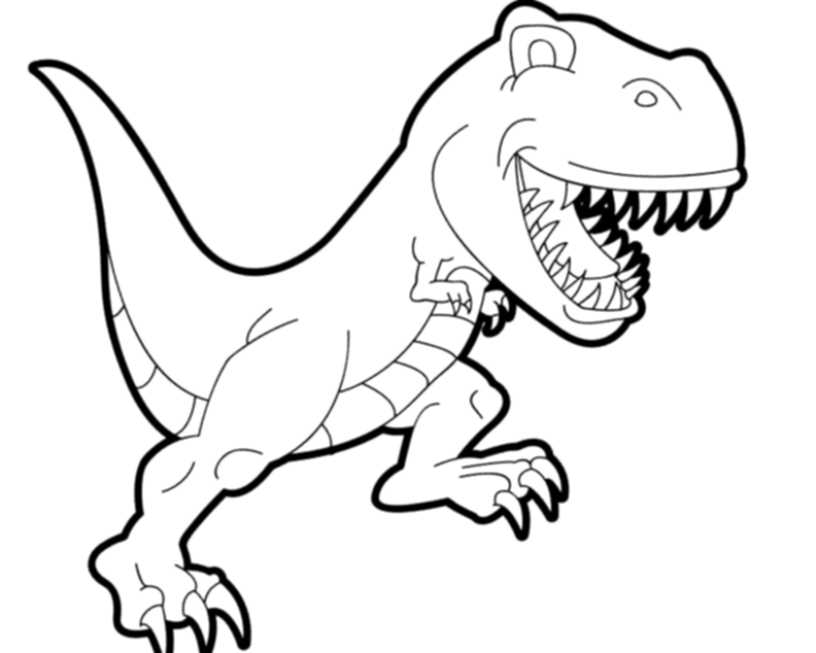 Print Download Dinosaur TRex Coloring Pages for Kids