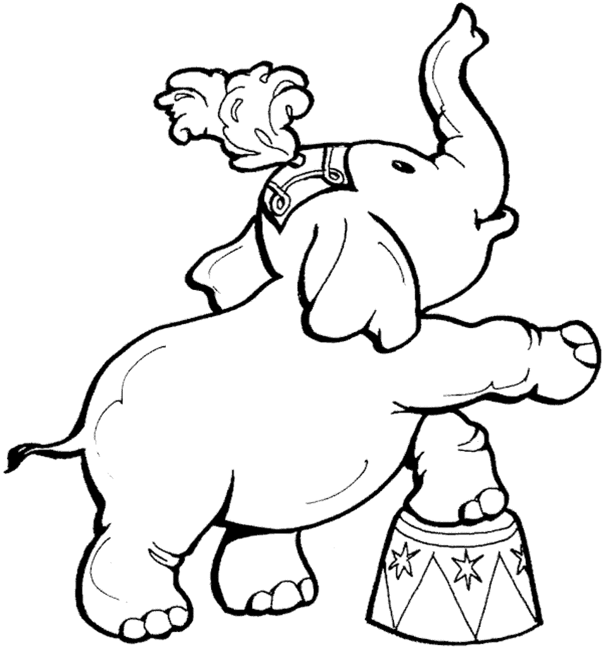 Printable Elephant Coloring Pages