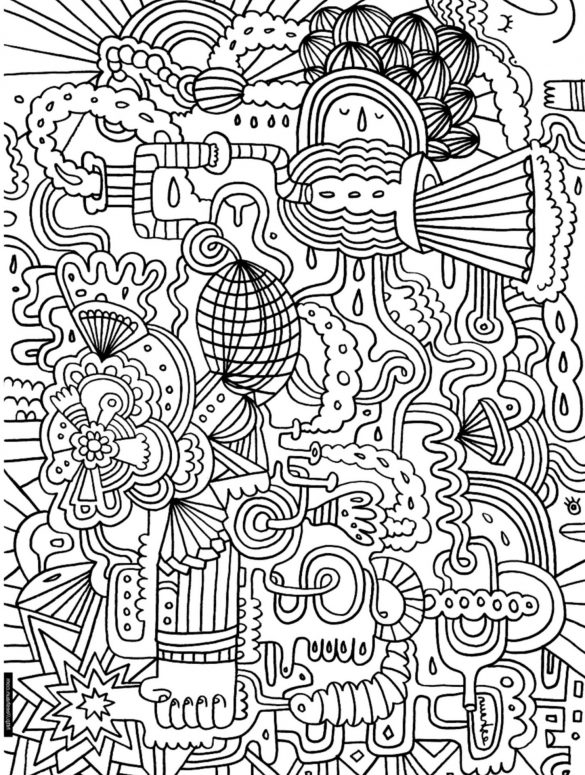 Print & Download - Complex Coloring Pages for Kids and Adults