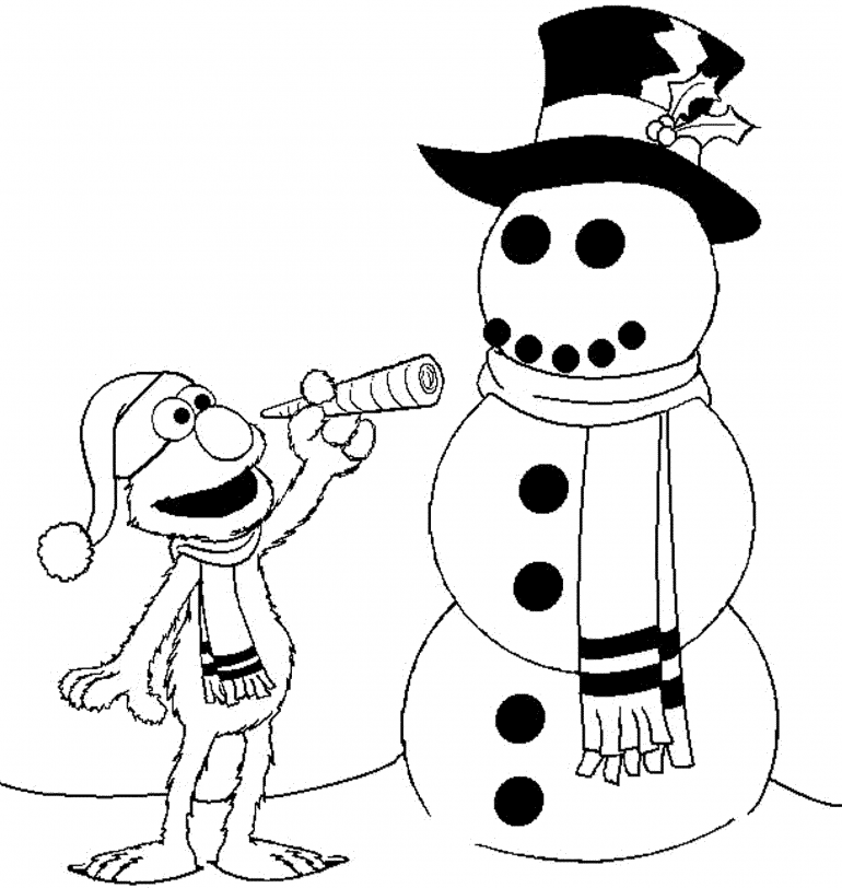 Print & Download - Elmo Coloring Pages for Children’s Home Activity