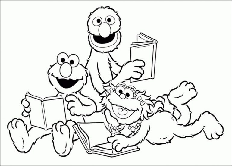 Print & Download - Elmo Coloring Pages for Children’s Home Activity