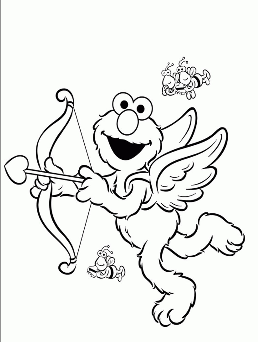 Print Download Elmo Coloring Pages for Childrens Home