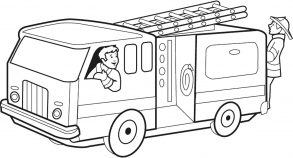 print  download  educational fire truck coloring pages