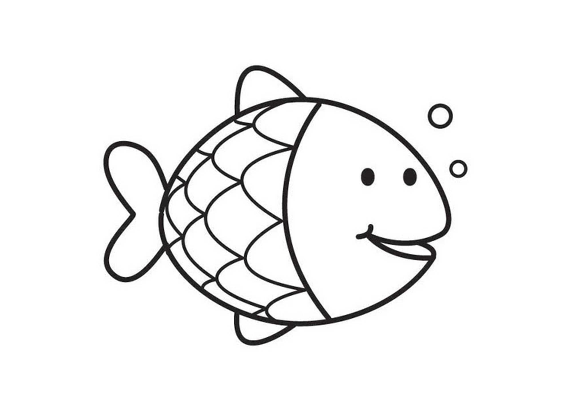 Print Download Cute and Educative Fish Coloring Pages