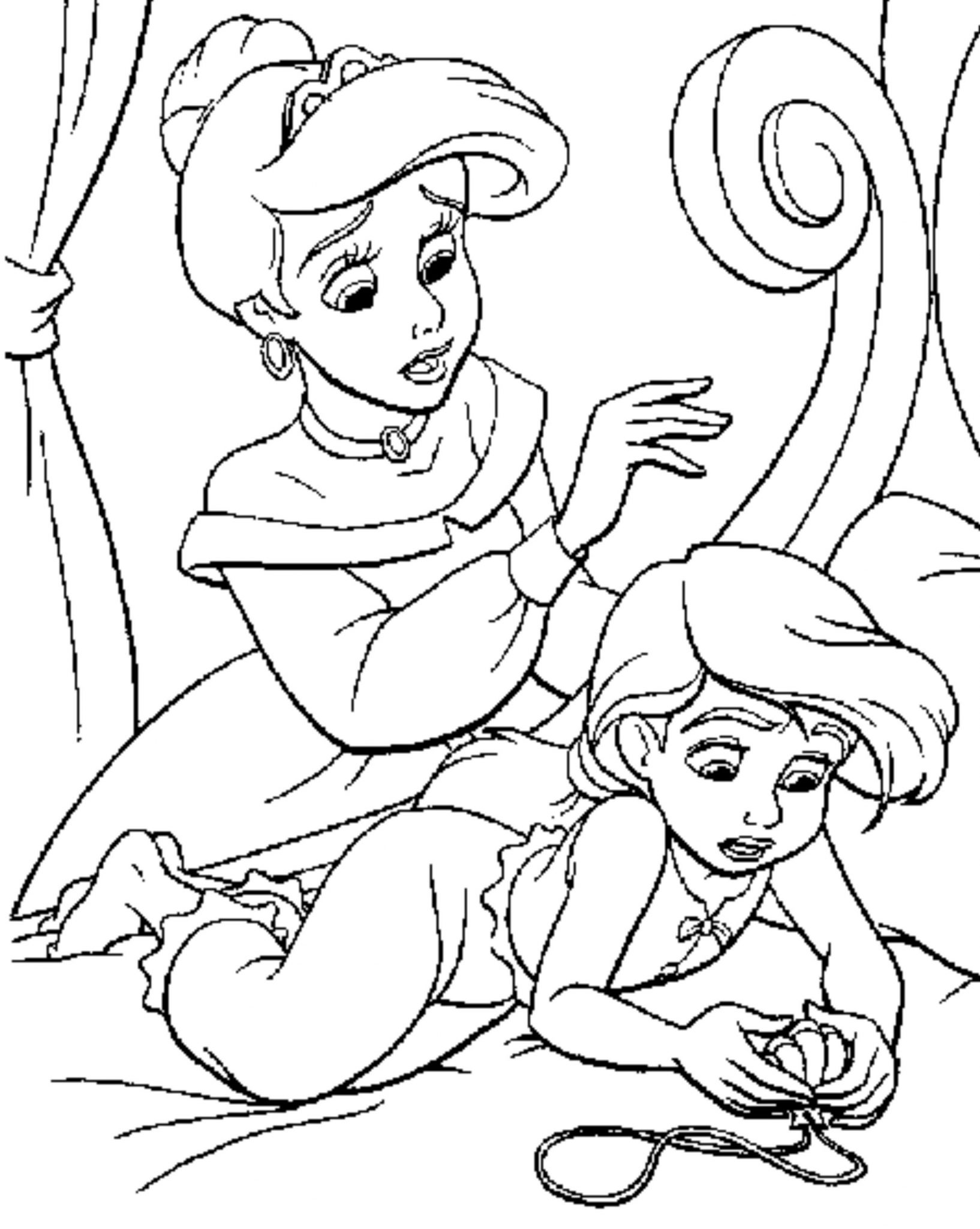 Little Mermaid Coloring Coloring Pages - Kidsuki