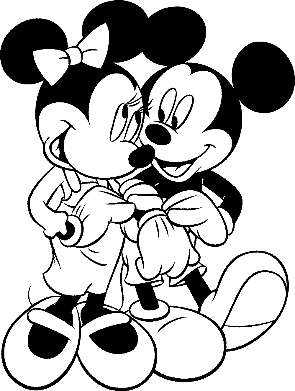 mickey mouse coloring pages tired