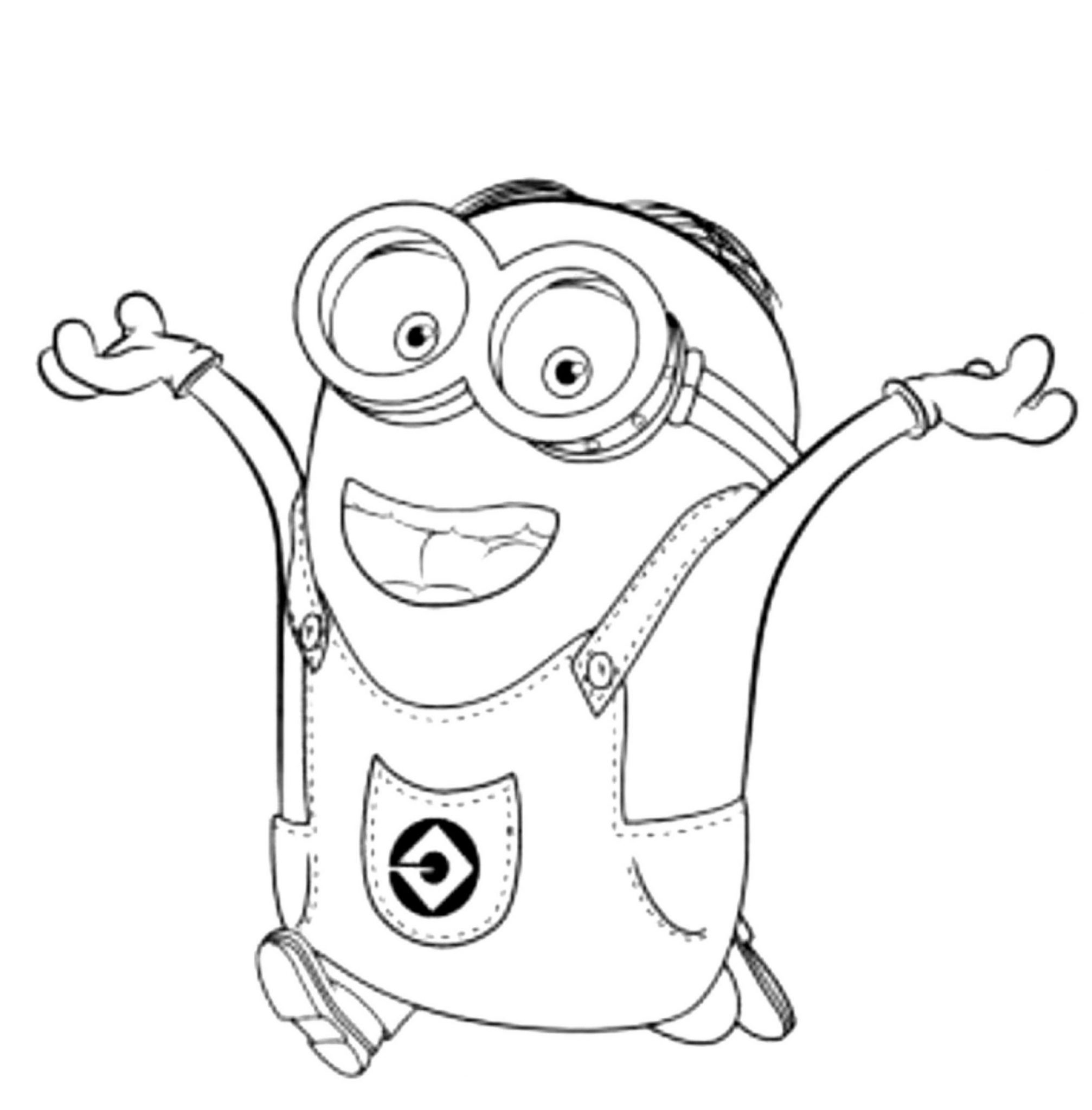 Print Download Minion Coloring Pages For Kids To Have Fun