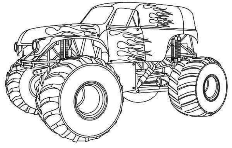 Download Drawing Monster Truck Coloring Pages with Kids