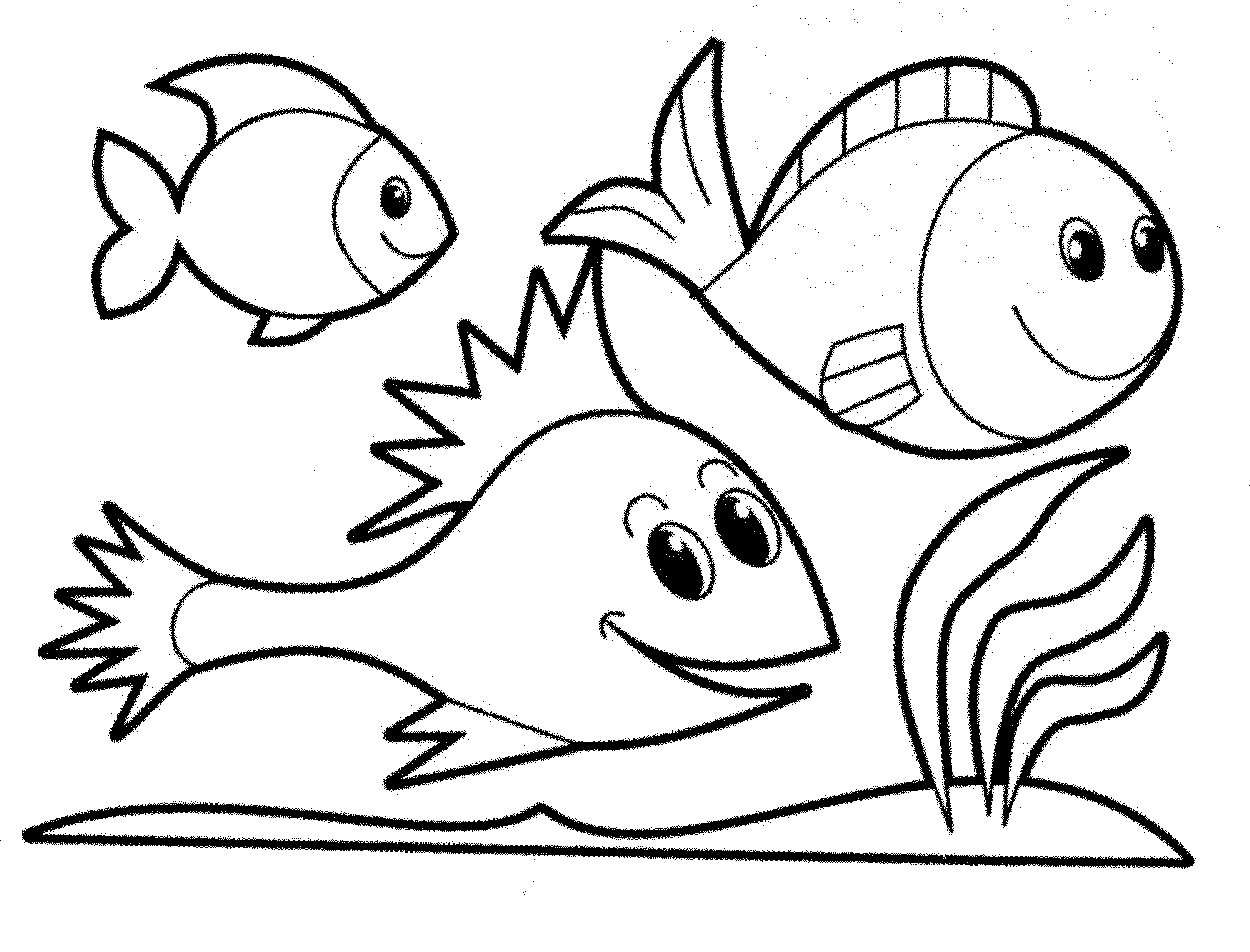 Tropical Fish Coloring Page