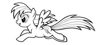 print  download  colorful rainbow dash coloring pages to