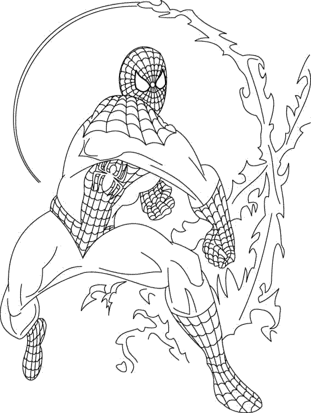 Spiderman Coloring Page Printable Printable Blank World