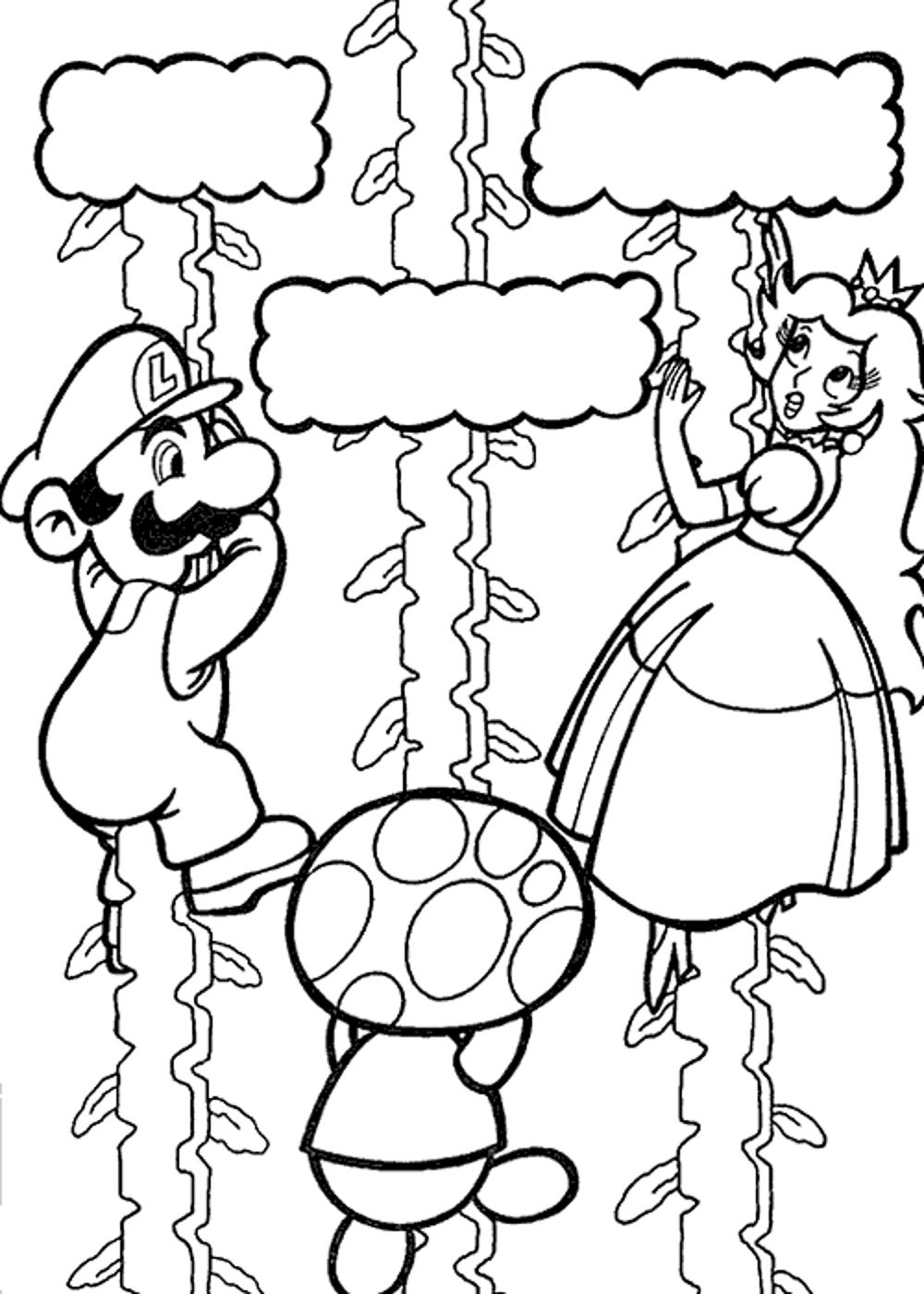 894 Cartoon Mario Galaxy Coloring Pages with Printable