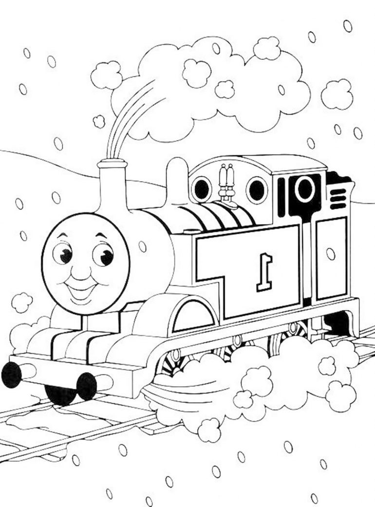 Print & Download - Thomas the Train Theme Coloring Pages