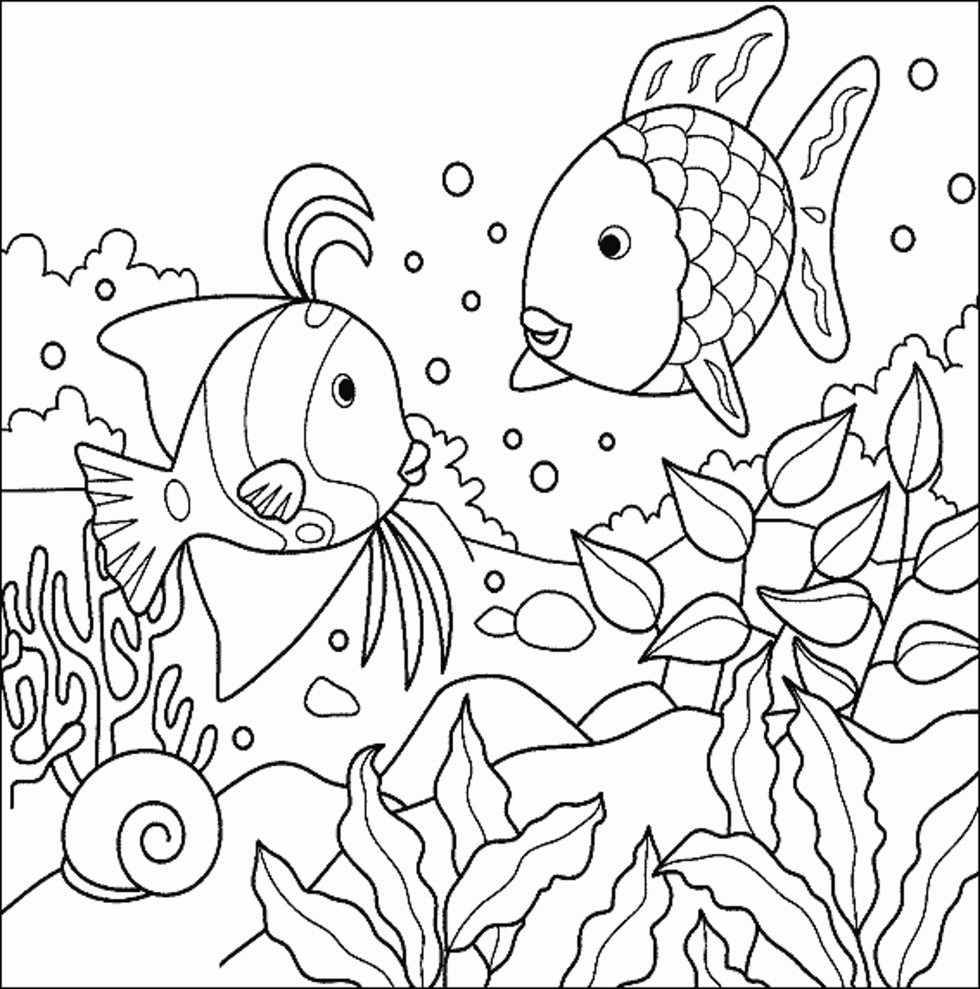 Print Download Cute And Educative Fish Coloring Pages
