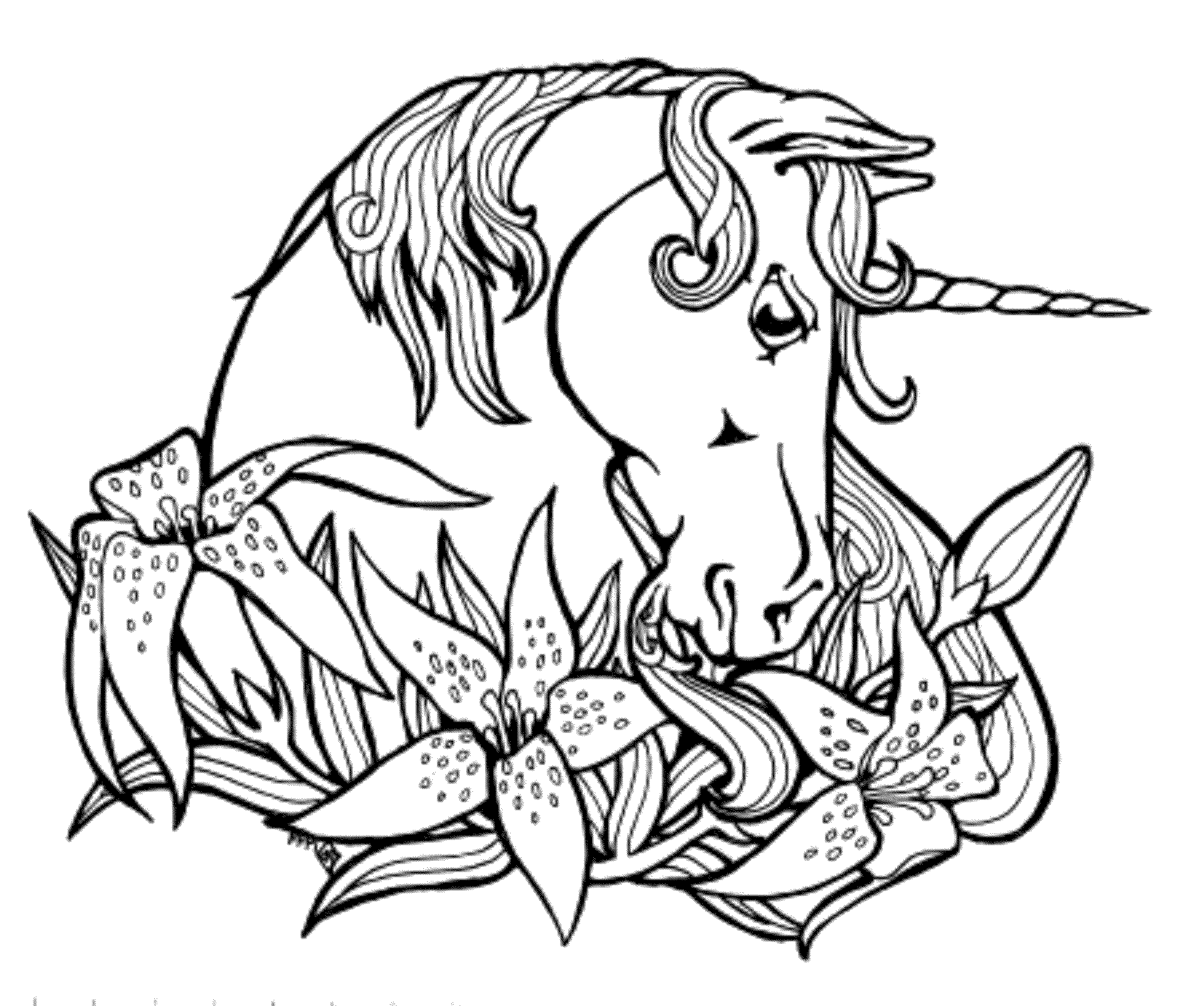 Print Download Unicorn Coloring Pages for Children